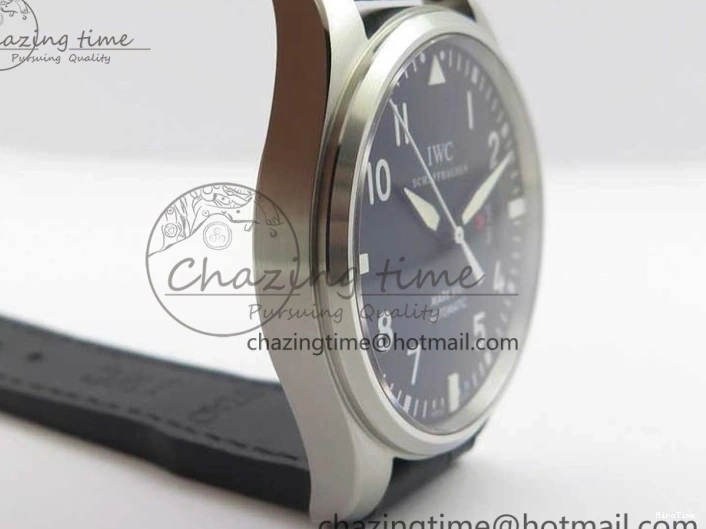 MIROTIME 0108 Affordable Mark XVII IW326501 FKF 1:1 Best Edition Black Dial on Black Leather Strap 7131